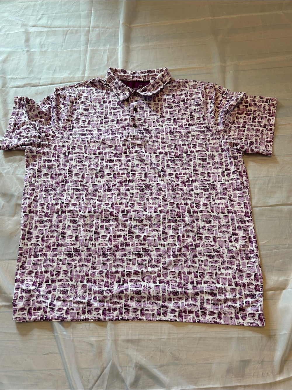 Robert Graham Purple Patterned Polo
